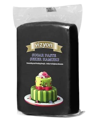 Vizyon Black Sugar Paste 1 kg (Siyah Şeker Hamuru)