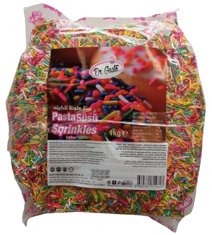 Gusto - Edt Sprinkles Stick Vermicelli1 kg Mix (Sprinkles Çubuk 1kg)