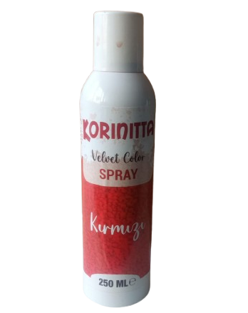 Korinitta - Kadife Sprey Boya KIRMIZI 250 ml