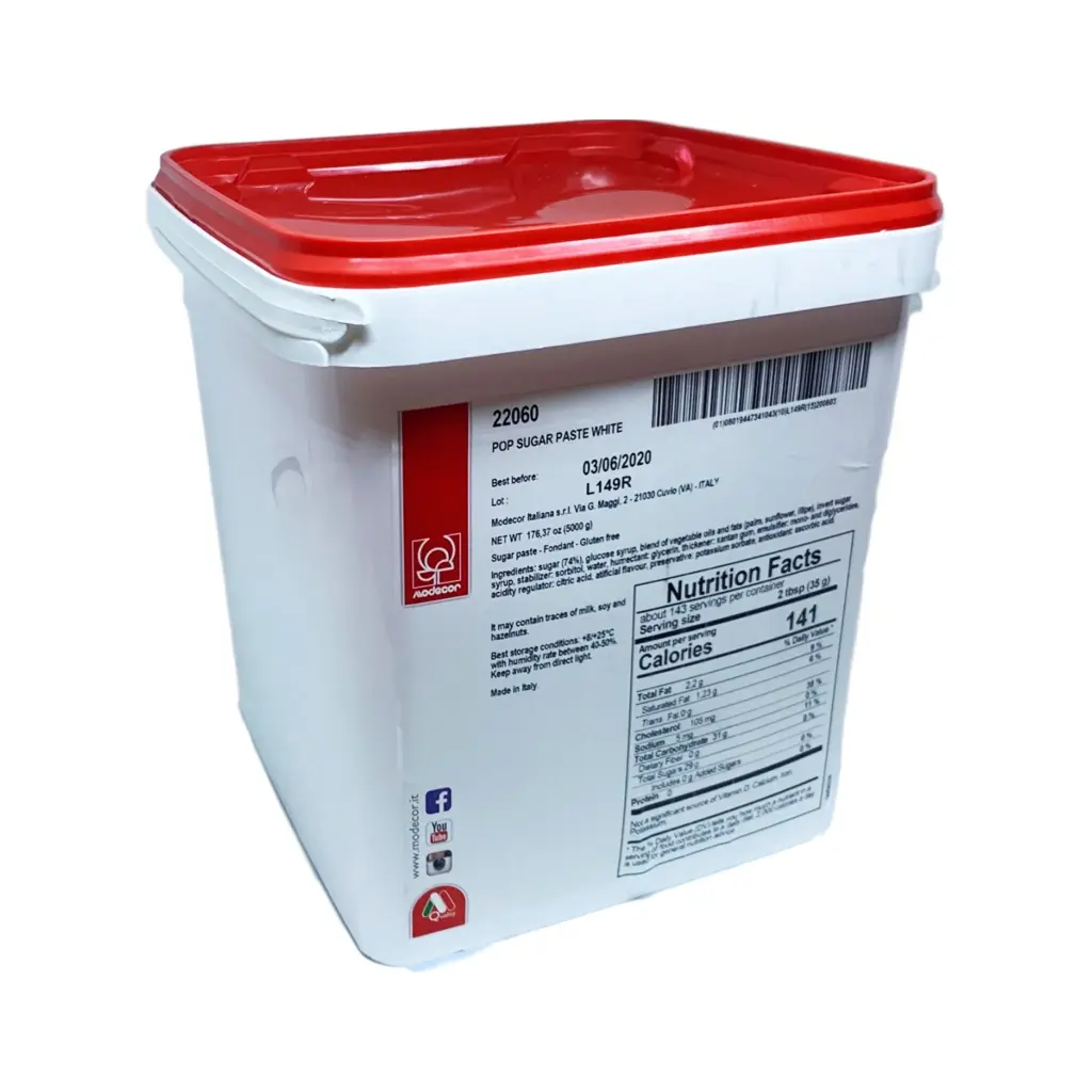 MODECOR - Şeker Hamuru Beyaz 5 Kg 
