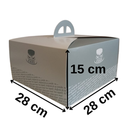 [Y101210] Hay2 - T5 - 28 X 28 X 15 Taart Dozen (Pasta Kutusu)