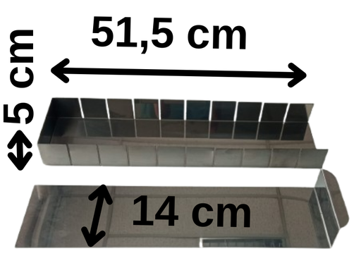 [Y101529] Dilimli KIZAKLI Tava 14 x 51,5 x 5 cm