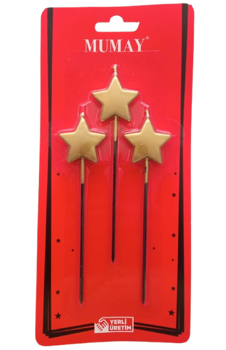 [Y101808] Yildiz Mum 3'lu