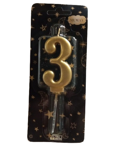 [Y101883] Rakamli Mum Gold ( Altin ) - 3