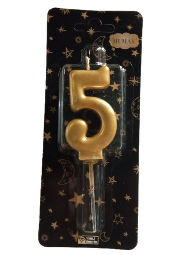 [Y101885] Rakamli Mum Gold ( Altin ) - 5