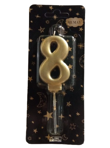 [Y101888] Rakamli Mum Gold ( Altin ) - 8