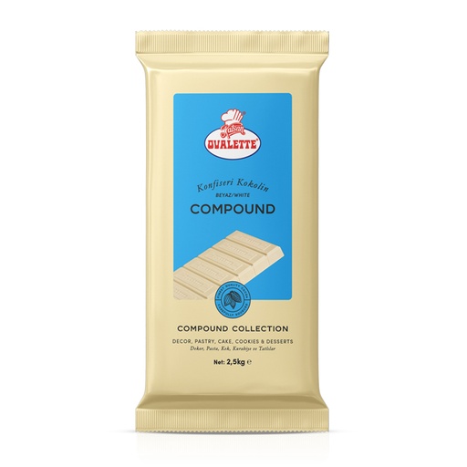 [Y102317] Ovalette - Beyaz Konfiseri Kokolin 2,5 Kg 