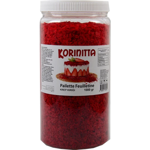 [Y100439] Korinitta Pet Krep Kırığı Çilek 750 gr