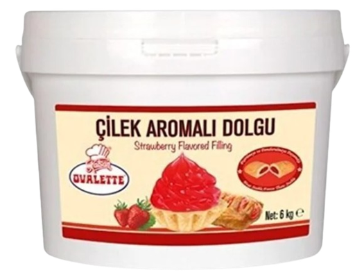 [Y100809] Ovalette - Dolgu Amaçlı Çilek Pasta Kreması 6 kg