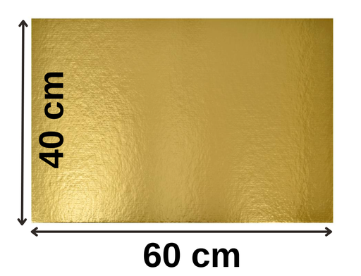 [Y100036] Carton Rectangulaire Or/Noir 40 x 60 cm 25 pcs ( Pasta Altlığı )