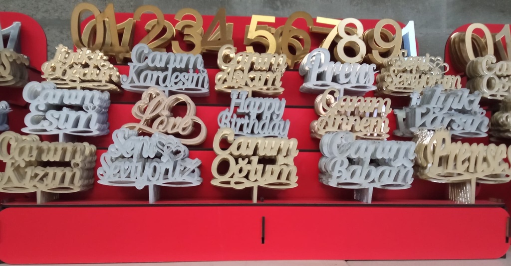 Pleksi Yazı - Rakam (260 Adet)