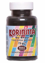 [Y100747] Korinitta Toz Gıda Boyası Su Bazlı Kahverengi 75 Gr